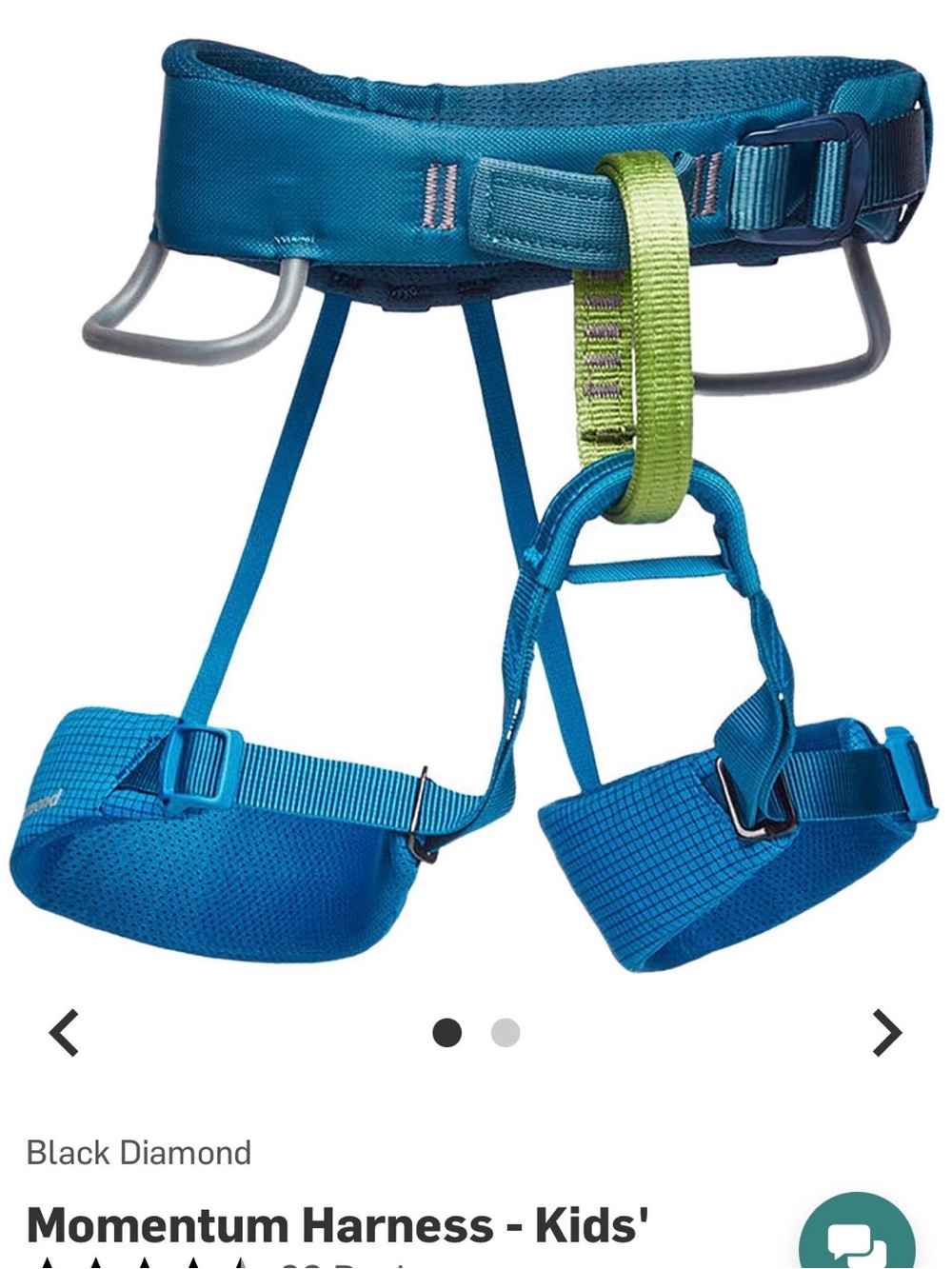 Black Diamond Momentum kids climbing harness